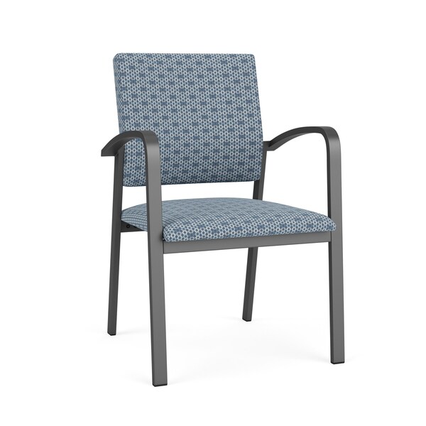 Lesro Newport Guest Chair Metal Frame, Charcoal, RS Rain Song Upholstery NP1101 - main